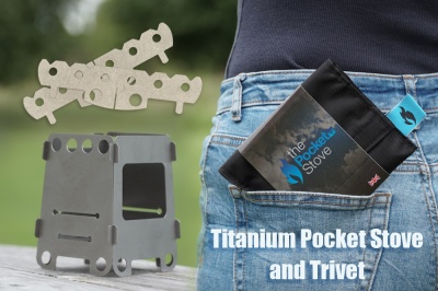 The Pocket Stove Ti - Titanium (Inc Trivet)